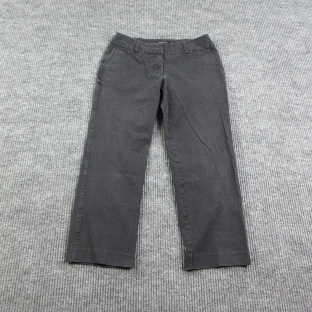 Talbots Pants Womens 12P Gray Weathered Chino Slim Stretch Twill Pockets 28x23.5